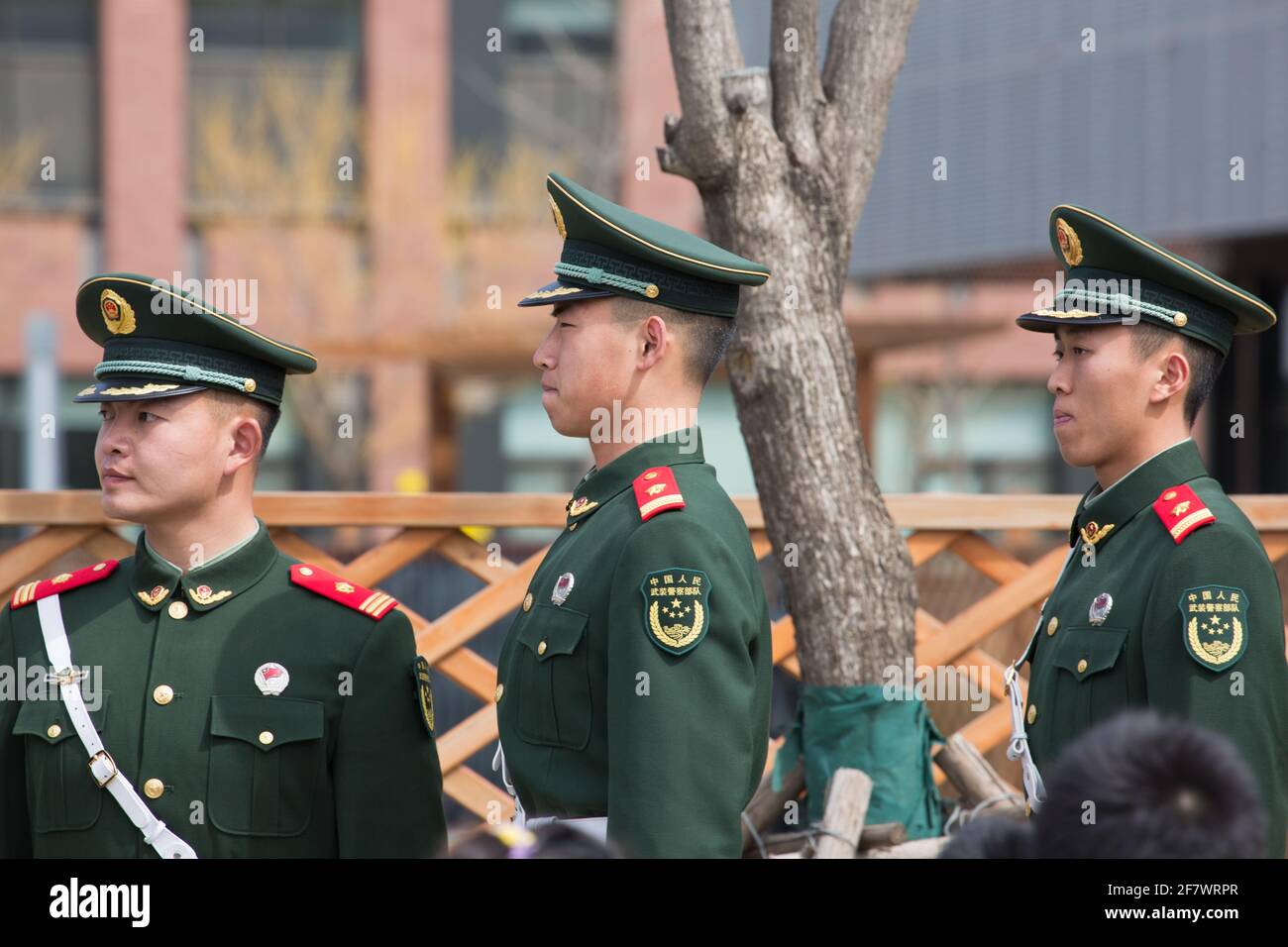 Drei Soldaten`s der Volksrepublik China Stockfoto